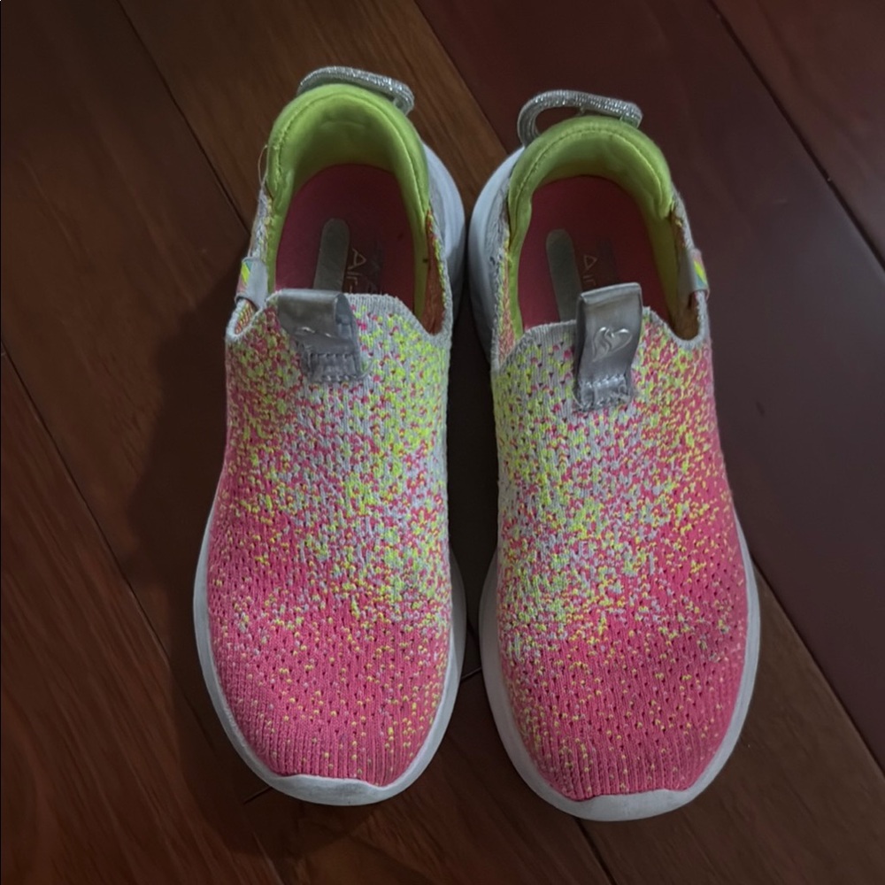 Adidas Kids' Pink and Yellow Slip-On Shoes